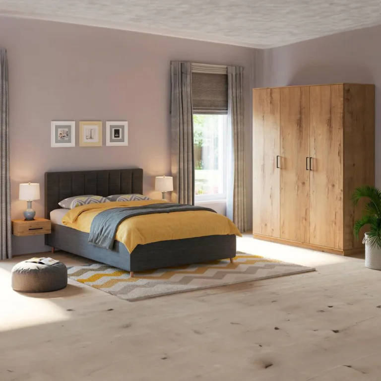 Majestic Bedroom | دولاب كبير + سرير سوبر كينج أو 2 سرير 120 | ضمان 10 سنوات غرفة نوم Majestic Bedroom تجمع بين الراحة والفخامة، سرير تنجيد فاخر ومريح، دولاب كبير، 2 كومود، وتسريحة أو مكتب. ضمان 10 سنوات. استمتع بالفخامة المطلقة مع Majestic Bedroom، سرير تنجيد فاخر ومريح، دولاب كبير، 2 كومود، وتسريحة أو مكتب. ضمان 10 سنوات.