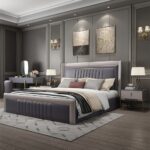 ⁦سرير سوبر كينج Velvet Dream – خشب طبيعي وتصميم فاخر⁩ - الصورة ⁦6⁩