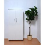 ⁦دواليب خشب كونتر أبيض بتصميم أنيق⁩ - الصورة ⁦4⁩