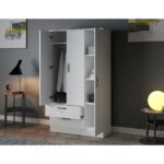 ⁦دواليب خشب كونتر أبيض بتصميم أنيق⁩ - الصورة ⁦14⁩