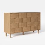 بوفيه سفرة فاخر من خشب كونتر طبيعي