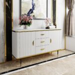 ⁦بوفيه سفرة مودرن خشب زان وكونتر طبيعي⁩ - الصورة ⁦7⁩