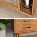 ⁦بوفيه سفرة حديث بتصميم عصري وخشب كونتر طبيعي⁩ - الصورة ⁦3⁩