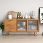⁦بوفيه سفرة حديث بتصميم عصري وخشب كونتر طبيعي⁩ - الصورة ⁦6⁩